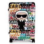 Vali Karl Lagerfeld 28-Inch Logo Explosion Spinner Suitcase Phối Màu