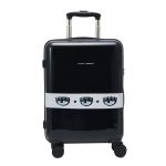 Vali Chiara Ferragni Logomania Hardshell Suitcase Màu Đen Size Cabin