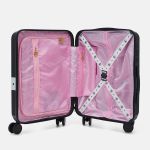 Vali Chiara Ferragni Logomania Hardshell Suitcase Màu Đen Size Cabin