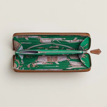Ví Hermès Portefeuille Silk'In Classique Màu Nâu