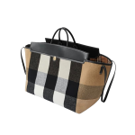 Túi Xách Du Lịch Burberry Men's Check Wool Cashmere Society Holdall Phối Màu