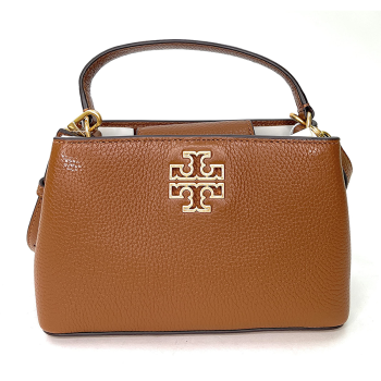Túi Đeo Chéo Tory Burch Britten Moose Top Handle Micro Satchel Leather Crossbody Bag Màu Nâu