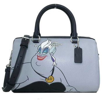 Túi Xách Nữ Coach Villains The Little Mermaid Rowan Ursula 2way Satchel Boston Bag Màu Xanh Đen