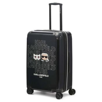 Vali Karl Lagerfeld Women's Black Karl & Kat Hardside Spinner Màu Đen Size 24