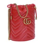 Túi Đeo Chéo Gucci  GG Marmont Mini Bucket Bag Màu Đỏ