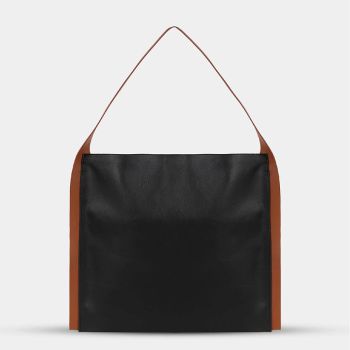 Túi Xách Chautfifth Paper Tote Màu Đen Dây Cam