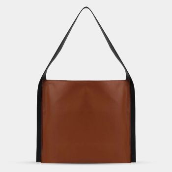 Túi Xách Chautfifth Paper Tote Màu Cam Dây Đen