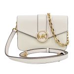 Túi Đeo Chéo Michael Kors MK Carmen Medium Convertible Shoulder Bag In Optic White Màu Trắng