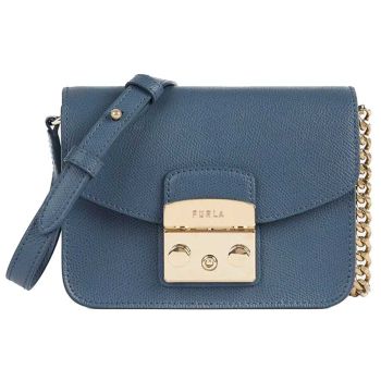 Túi Đeo Chéo FurlaBorsa Metropolis Mini Ares Màu Xanh Denim