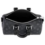 Túi Đeo Chéo Nam Louis Vuitton LV Keepall 25 Mit Schulterriemen M46271 Màu Đen Xám