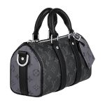 Túi Đeo Chéo Nam Louis Vuitton LV Keepall 25 Mit Schulterriemen M46271 Màu Đen Xám