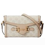 Túi Đeo Chéo Gucci Horsebit 1955 Mini Bag Họa Tiết GG Màu Be