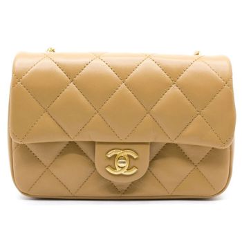 Túi Đeo Chéo Chanel AS3457 B08840 Mini Flap Bag With Heart Charms BJ523 Màu Be Đậm
