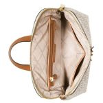 Balo Michael Kors Michael MK Signature Rhea Zip Medium Slim Backpack Màu Trắng Nâu