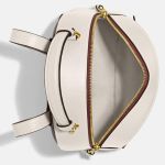 Balo Coach Jordyn Backpack In Signature Canvas With Varsity Motif Màu Nâu - Trắng