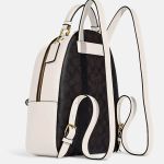 Balo Coach Jordyn Backpack In Signature Canvas With Varsity Motif Màu Nâu - Trắng