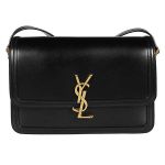 Túi Đeo Chéo Nữ Yves Saint Laurent YSL Solferino Medium Satchel In Box Saint Laurent Leather Màu Đen