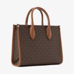 Túi Xách Michael Kors MK Mirella Top Zip Shopper Crossbody Small Mk Signature 35F2G7ZC5B200 Màu Nâu
