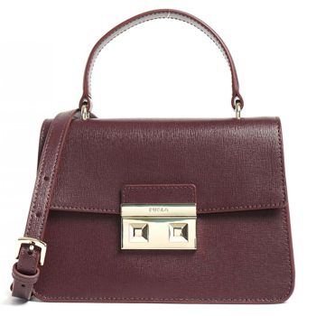 Túi Đeo Chéo Furla Bella Top Handle Mini Burgundy Màu Đỏ Tía