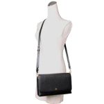 Túi Đeo Chéo Tory Burch Blake Flap 3D Logo Full Leather Flip Crop Crossbody Bag Màu Đen