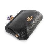 Ví Nữ Coach Nora Kisslock Card Case C2132 Màu Đen