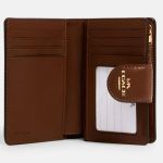 Ví Nữ Coach Women's Medium Corner Zip Wallet in Signature Canvas Màu Nâu