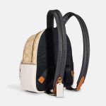 Balo Coach Mini Court Backpack In Signature Canvas With Pear C8258 Màu Be Trắng