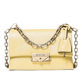 Túi Đeo Chéo Michael Kors MK Cece Extra-Small Leather Crossbody Bag 32S9L0EC0L Màu Vàng Nhạt