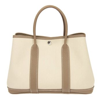 Túi Xách Hermès Garden Party 30 Bag Màu Kem