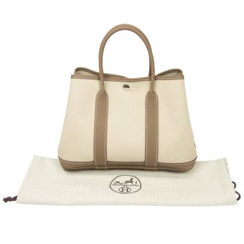 Túi Xách Hermès Garden Party 30 Bag Màu Kem