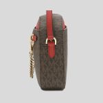 Túi Đeo Chéo Michael Kors MK Large Jet Set Item 35S1GTTC9B EW Chain Crossbody Bag In Brown Acorn Màu Nâu - Đỏ