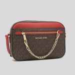 Túi Đeo Chéo Michael Kors MK Large Jet Set Item 35S1GTTC9B EW Chain Crossbody Bag In Brown Acorn Màu Nâu - Đỏ