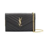 Túi Đeo Chéo Nữ Yves Saint Laurent YSL Monogram Envelope Chain Wallet 377828 Màu Đen