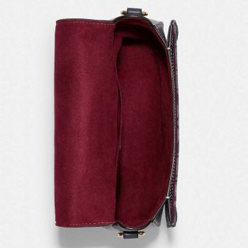 Túi Đeo Chéo Coach Georgie Saddle Bag In Signature Chambray C4066 Màu Xanh Navy