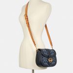 Túi Đeo Chéo Coach Georgie Saddle Bag In Signature Chambray C4066 Màu Xanh Navy
