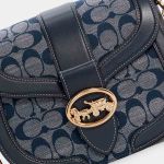 Túi Đeo Chéo Coach Georgie Saddle Bag In Signature Chambray C4066 Màu Xanh Navy