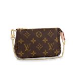 Túi Đeo Chéo Nữ Louis Vuitton LV Mini Pochette Accessoires M58009 Màu Nâu