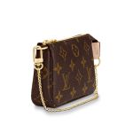 Túi Đeo Chéo Nữ Louis Vuitton LV Mini Pochette Accessoires M58009 Màu Nâu