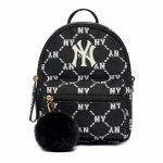 Balo Trẻ Em MLB Mini Diamond Monogram Jacquard New York Yankees 7ABKM032N-50BKS Màu Đen