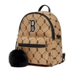 Balo Trẻ Em MLB Mini Monogram Jacquard Boston Redsox 7ABKM032N-43BGS Màu Nâu