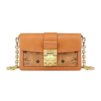Túi Đeo Chéo MCM Tracy Crossbody In Visetos Leather Block MWRBAWO02CO001 Màu Nâu