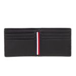 Ví Nam Tommy Hilfiger Small Credit Card Wallet AM0AM09398_NERO_BDS Màu Đen