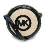 Túi Đeo Chéo Michael Kors MK Aidy Small Canvas And Crocodile Embossed Canteen Crossbody Bag 35T1GUWC0C Màu Đen