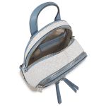 Balo Michael Kors MK Rhea Monogram Coated Canvas Backpack Màu Xanh Blue