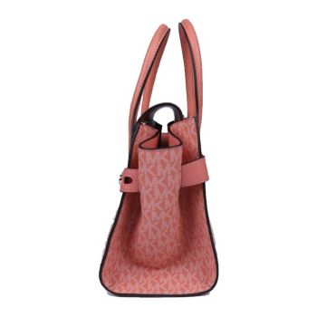 Túi Xách Michael Kors MK Medium Signature Carmen In Sherbert Multi 35S2GNMS8V Màu Hồng Cam
