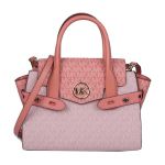 Túi Xách Michael Kors MK Medium Signature Carmen In Sherbert Multi 35S2GNMS8V Màu Hồng Cam