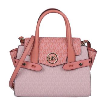 Túi Xách Michael Kors MK Medium Signature Carmen In Sherbert Multi 35S2GNMS8V Màu Hồng Cam