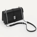 Túi Đeo Chéo Pedro Studio Farida Leather Croc-Effect Shoulder Bag Black 76610052 Màu Đen