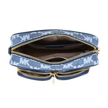 Túi Đeo Chéo Michael Kors MK Jet Set Kèm 2 Túi Nhỏ Màu Xanh Navy