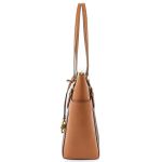 Túi Tote Michael Kors MK Charlotte Large Top Zip Tote Brown 35T0GCFT3B Màu Nâu Đen